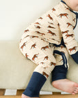 Navy Tiger Double Zipper Bamboo Sleeper