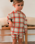 Holiday Plaid Bamboo Sweatshirt Set - Top & Bottom