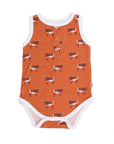 Longhorn Bamboo Henley Onesie with Snaps