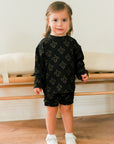 Fleur de lis Bamboo Sweatshirt Set - Top & Bottom
