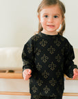 Fleur de lis Bamboo Sweatshirt Set - Top & Bottom