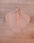 Blush Solid Bamboo Lovie with Wooden Ring
