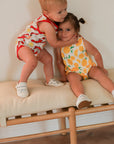 Crawfish Bamboo Henley Onesie with Snaps