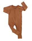 Pecan Solid Double Zipper Bamboo Sleeper