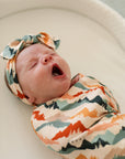 Mountain Print Bamboo Bow Headband