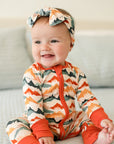 Mountain Print Bamboo Bow Headband