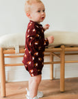 Maroon Bulldog Bamboo Sweatshirt Set - Top & Bottom