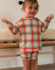 Holiday Plaid Bamboo Sweatshirt Set - Top & Bottom