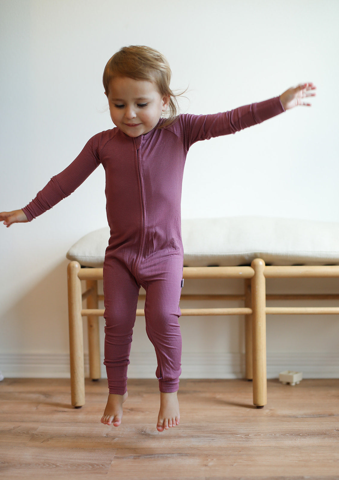Mulberry Ribbed Solid Double Zipper Bamboo Sleeper