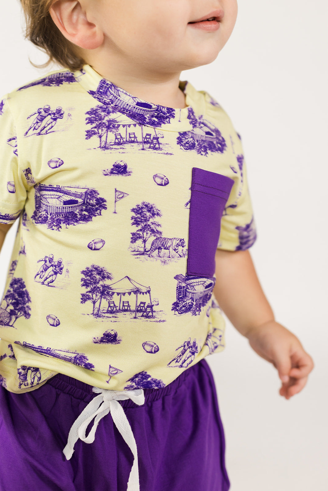 Tiger Toile Bamboo Varsity Short Set - T-shirt &amp; Shorts