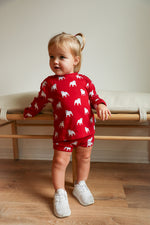 Load image into Gallery viewer, Red Bulldog Bamboo Sweatshirt Set - Top &amp; Bottom
