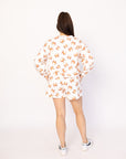 Orange Crab Bamboo Womens Sweatshirt Set - Top & Bottom