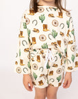 Western Bamboo Sweatshirt Set - Top & Bottom