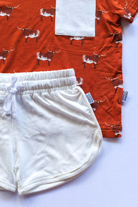 Longhorn Bamboo Varsity Short Set - T-shirt & Shorts