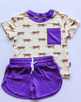 Tiger Bamboo Varsity Short Set - T-shirt & Shorts