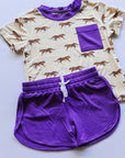 Tiger Bamboo Varsity Short Set - T-shirt & Shorts