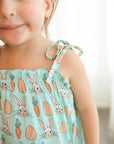 Blue Bunny Bamboo Spaghetti Strap Set - Adjustable Straps