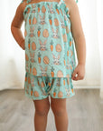 Blue Bunny Bamboo Spaghetti Strap Set - Adjustable Straps