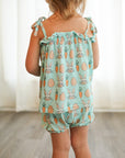 Blue Bunny Bamboo Spaghetti Strap Set - Adjustable Straps