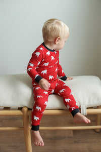 Red Bulldog 2 Piece Bamboo Pajama Set