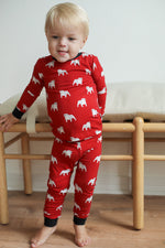 Load image into Gallery viewer, Red Bulldog 2 Piece Bamboo Pajama Set
