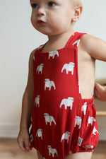 Load image into Gallery viewer, Red Bulldog Bamboo Sun Bubble with Adjustable Straps
