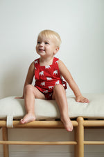 Load image into Gallery viewer, Red Bulldog Bamboo Sun Bubble with Adjustable Straps
