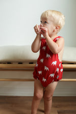 Load image into Gallery viewer, Red Bulldog Bamboo Sun Bubble with Adjustable Straps
