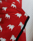 Red Bulldog Bamboo Swaddle Blanket