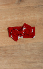 Load image into Gallery viewer, Red Bulldog Bamboo Bow Headband
