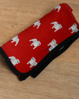 Red Bulldog Bamboo Swaddle Blanket