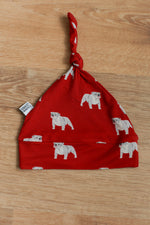 Load image into Gallery viewer, Red Bulldog Bamboo Knotted Hat
