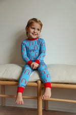 Load image into Gallery viewer, Red Arch 2 Piece Bamboo Pajama Set
