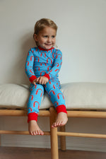 Load image into Gallery viewer, Red Arch 2 Piece Bamboo Pajama Set
