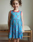 Red Arch Bamboo Tiered Twirl Dress - with Pockets