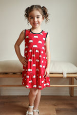 Load image into Gallery viewer, Pig Bamboo Tiered Twirl Dress - with Pockets
