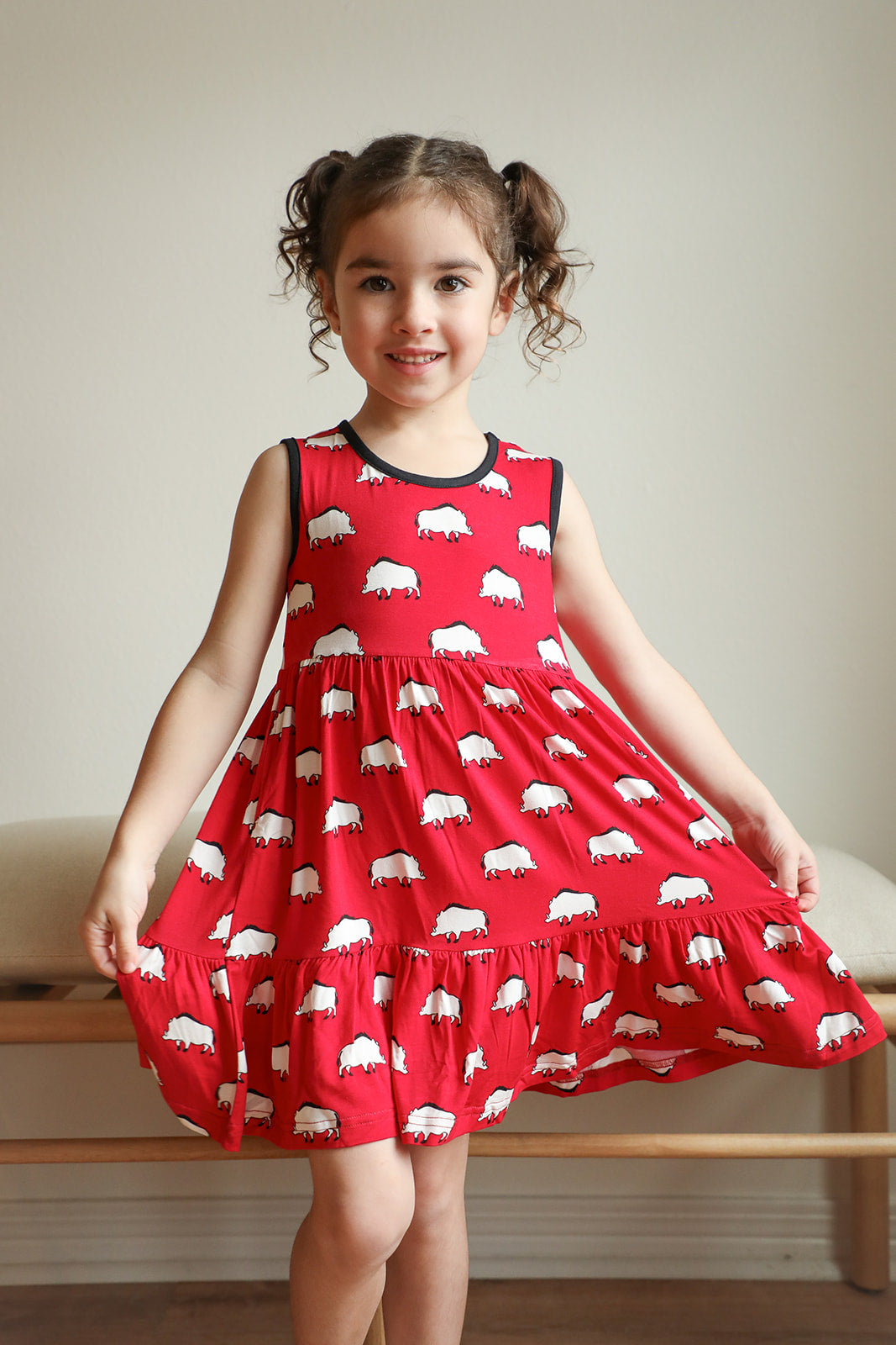 Pig Bamboo Tiered Twirl Dress - with Pockets