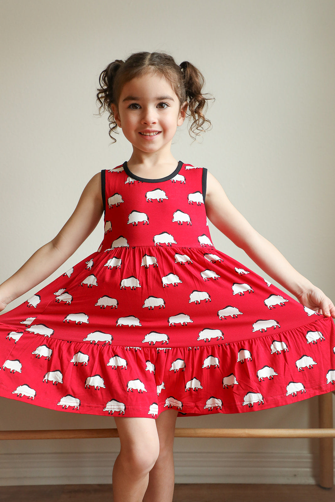 Pig Bamboo Tiered Twirl Dress - with Pockets