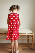 Load image into Gallery viewer, Pig Bamboo Tiered Twirl Dress - with Pockets
