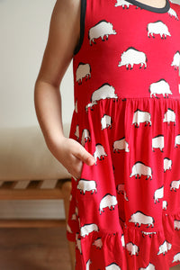 Pig Bamboo Tiered Twirl Dress - with Pockets