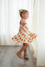 Load image into Gallery viewer, Peaches Bamboo Tiered Twirl Dress - with Pockets
