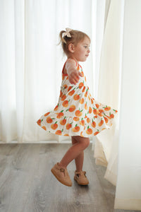 Peaches Bamboo Tiered Twirl Dress - with Pockets