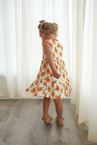 Peaches Bamboo Tiered Twirl Dress - with Pockets