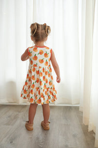 Peaches Bamboo Tiered Twirl Dress - with Pockets