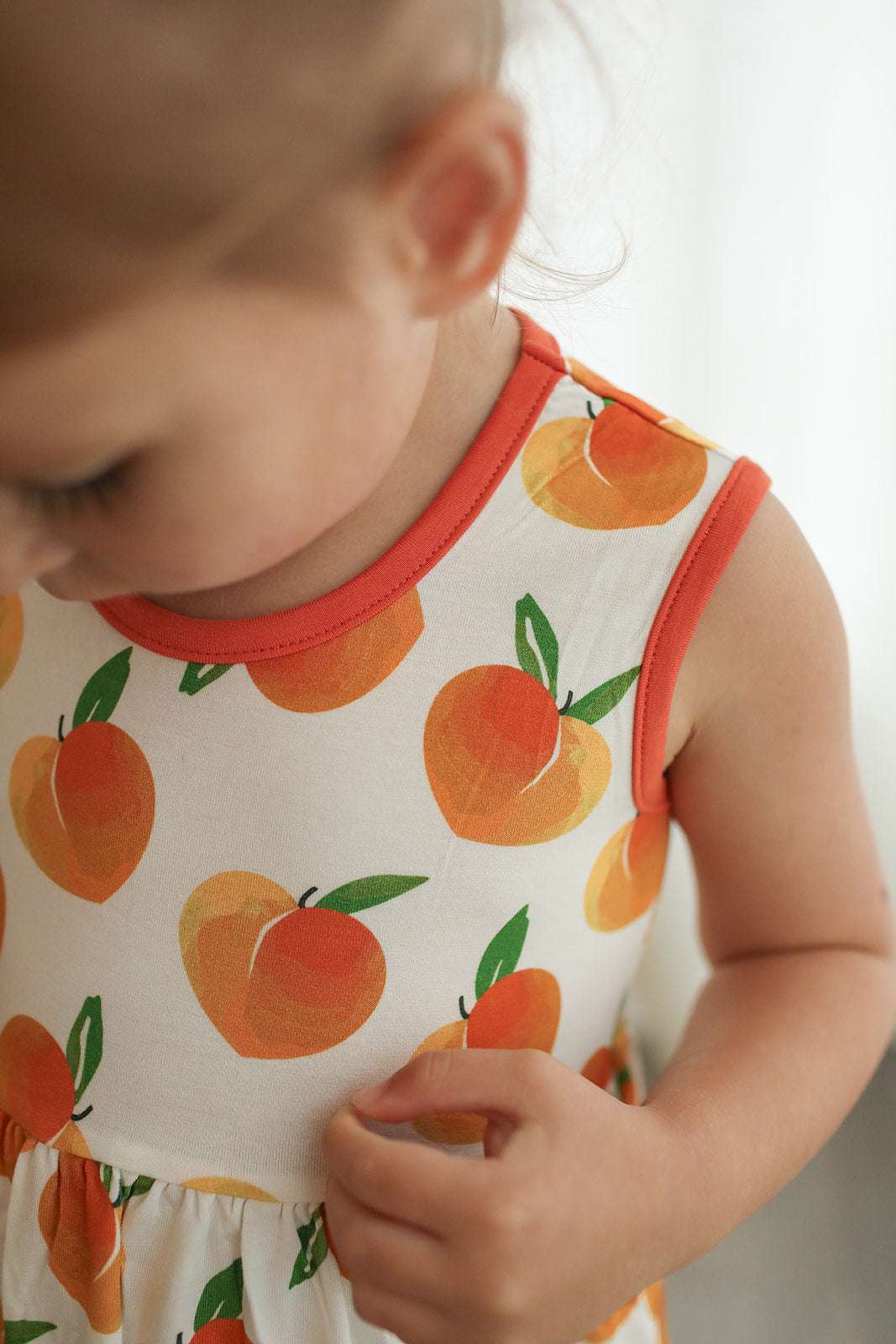 Peaches Bamboo Tiered Twirl Dress - with Pockets