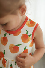 Load image into Gallery viewer, Peaches Bamboo Tiered Twirl Dress - with Pockets
