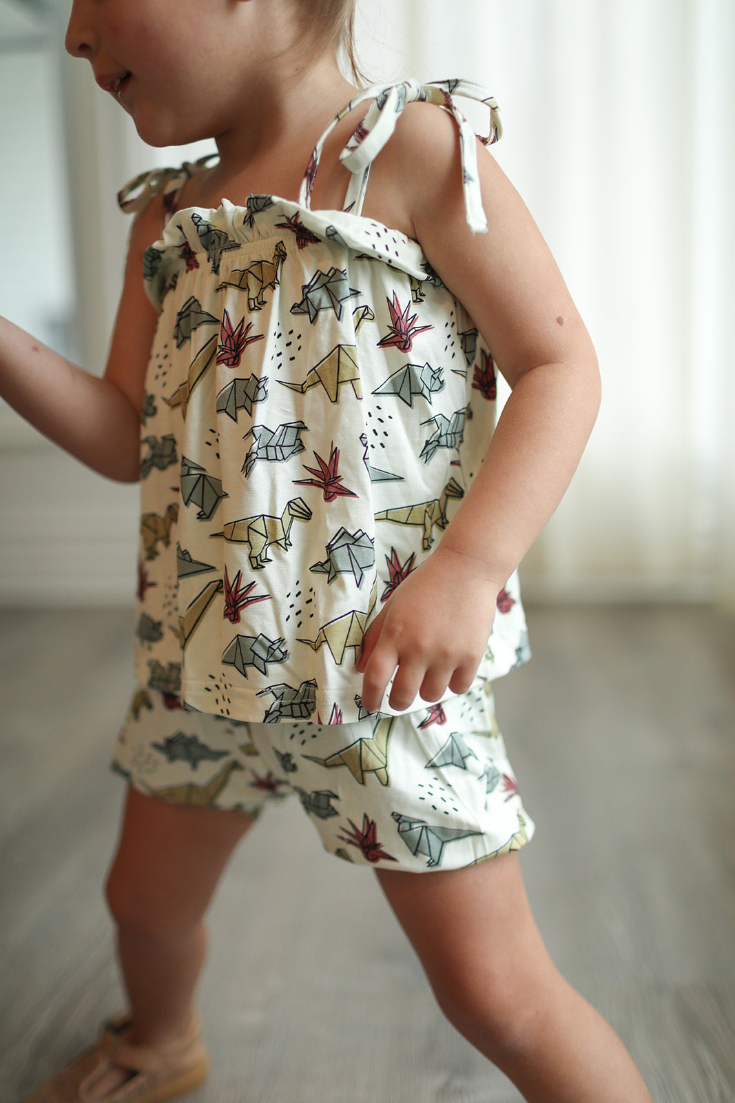 Dino Bamboo Spaghetti Strap Set - Adjustable Straps