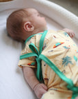 Beach Dogs Bamboo Kimono Onesie with Snaps