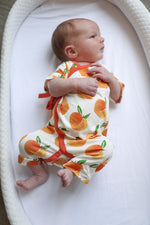 Load image into Gallery viewer, Peaches Bamboo Kimono Onesie with Snaps
