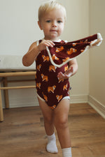 Load image into Gallery viewer, Collie Bamboo Henley Onesie with Snaps
